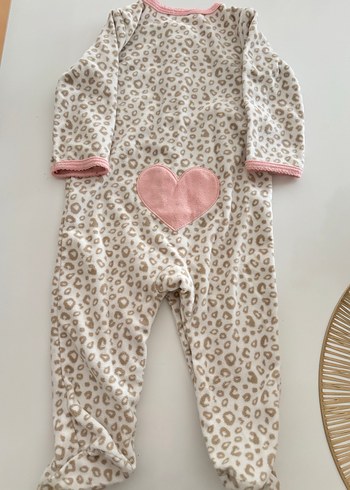 Düğmeli Leopar Desenli Bebek Tulumu - Görsel 2