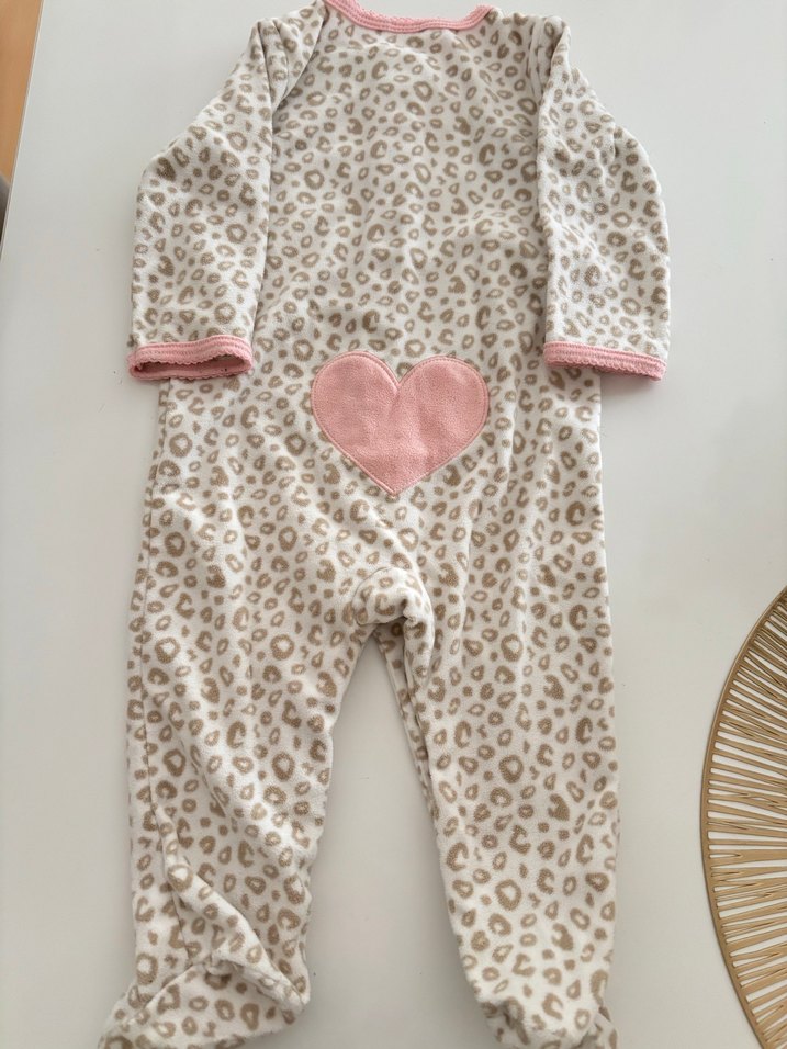 Düğmeli Leopar Desenli Bebek Tulumu - Görsel 2