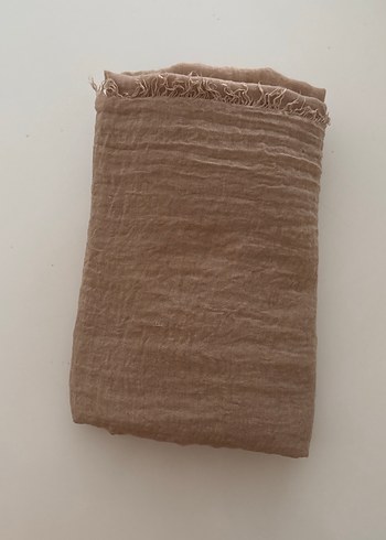 Bej Keten Kadın Şal - Görsel 3