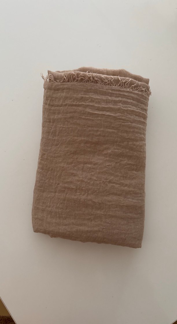 Bej Keten Kadın Şal - Görsel 3