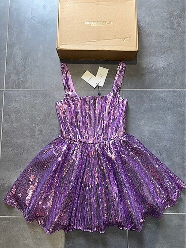 xs Beden New Arrivals mor mini elbise