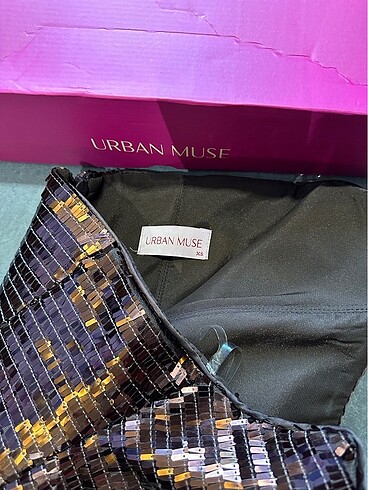 xs Beden Urban muse midi pullu elbise