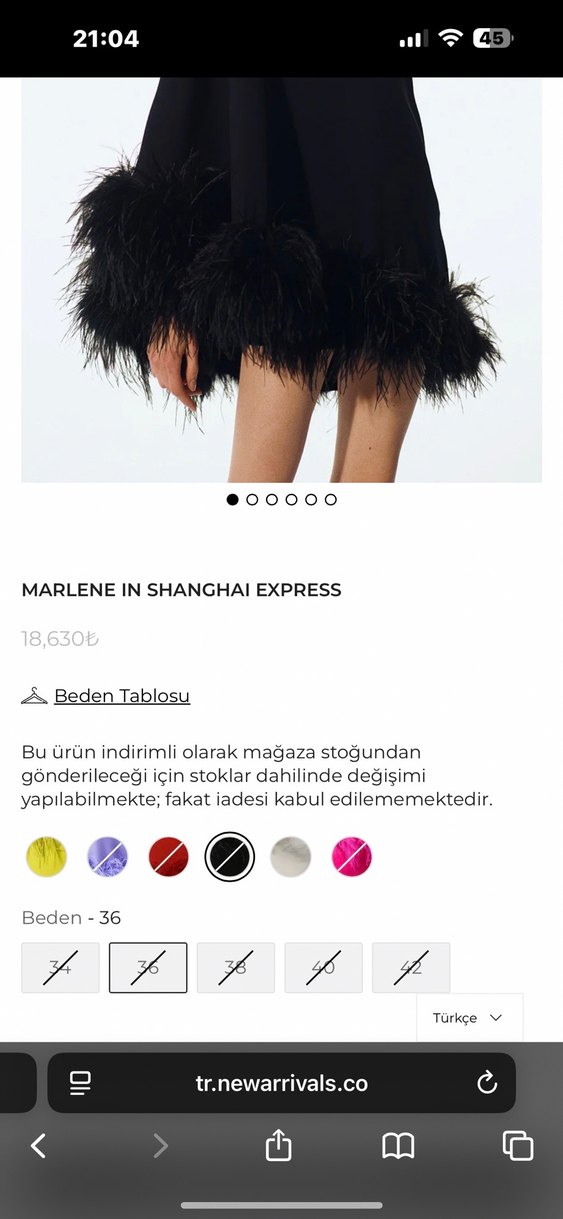 New Arrivals Siyah Tüy Detaylı Tek Omuz Elbise - Görsel 5