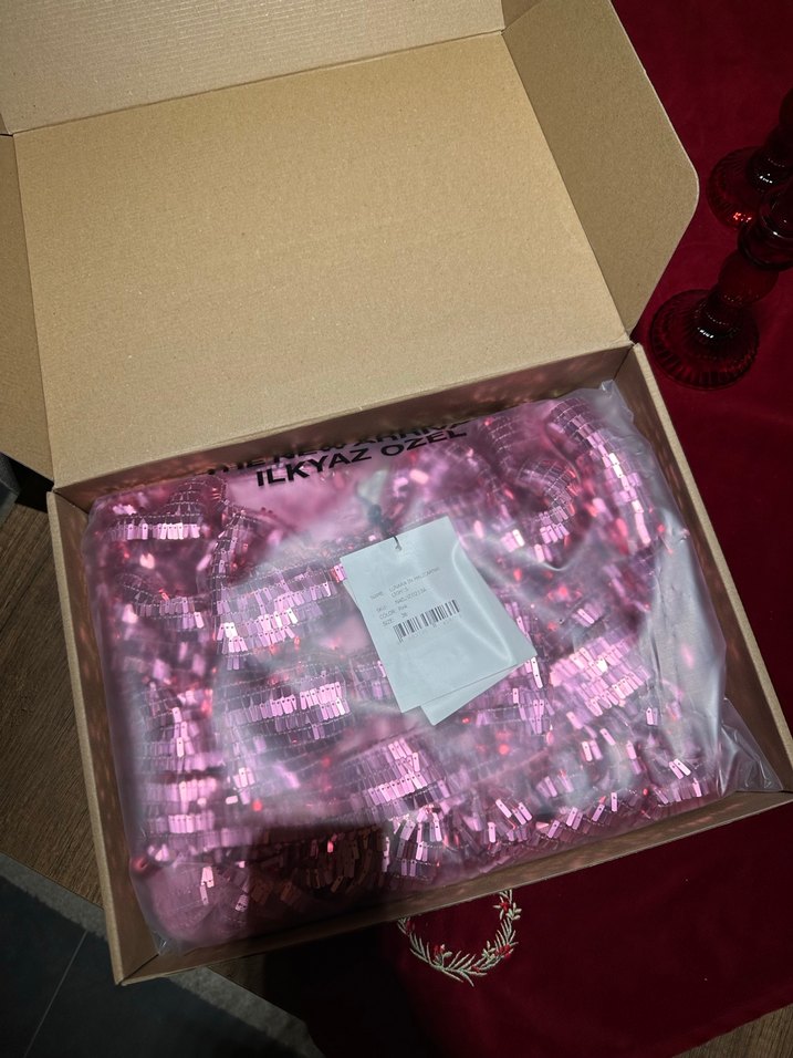 New Arrivals Lunara Pembe Straplez Mini Elbise - Görsel 3