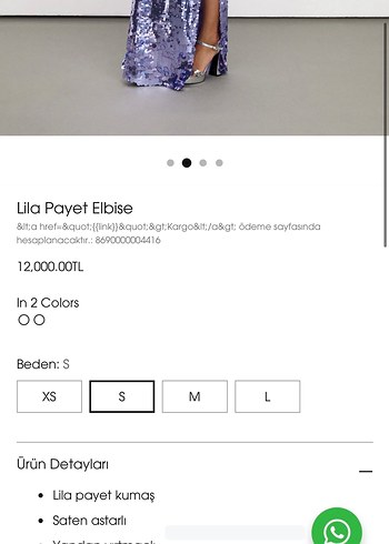 Urban Muse Mor Parlak Pul İşlemeli Uzun Elbise - Görsel 2