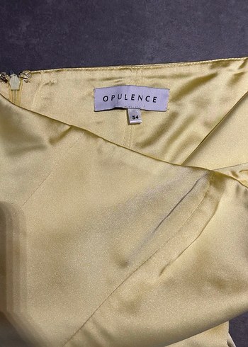 OPULENCE Sarı Uzun Abiye Elbise - Görsel 4