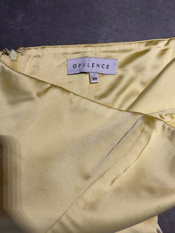 OPULENCE Sarı Uzun Abiye Elbise - Görsel 4