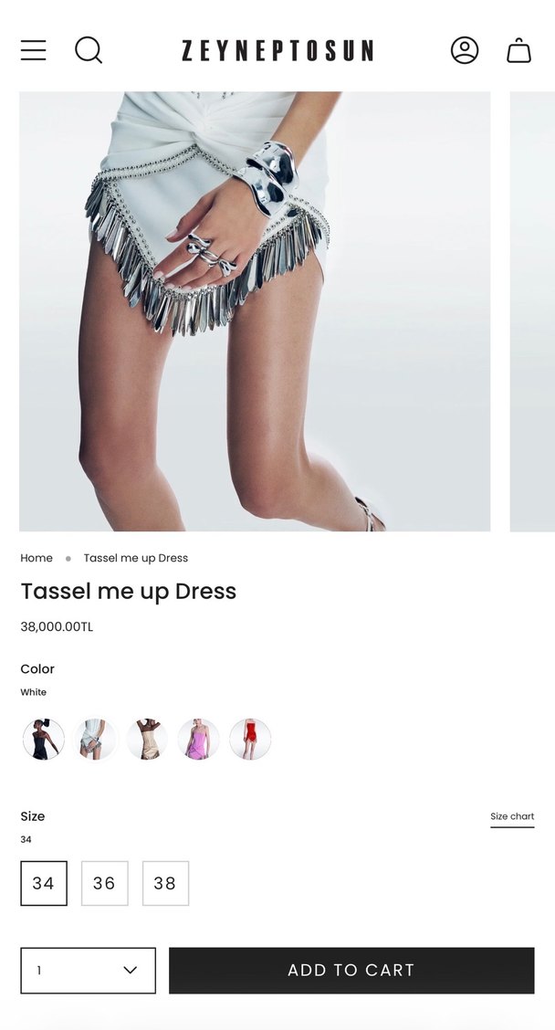 Zeynep Tosun Beyaz Mini Straplez Elbise - Görsel 3