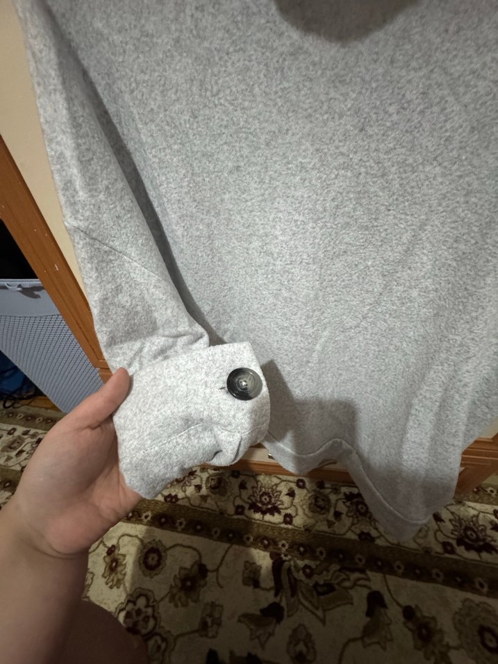 Gri Boğazlı Kadın Triko Kazak - Görsel 2