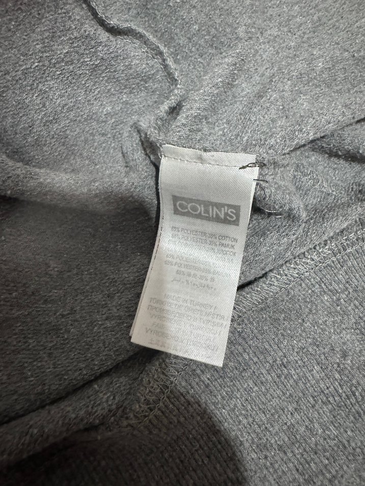 Gri Kapüşonlu Fermuarlı Kadın Sweatshirt - Görsel 4