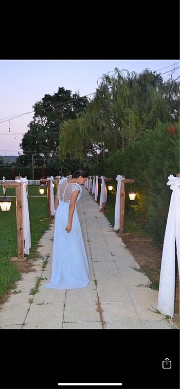 Diğer Bebe Mavisi gece elbisesi