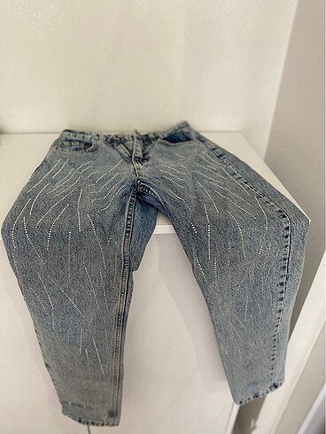 36 Beden çeşitli Renk zara model taşlı jean