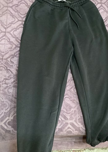 Addax siyah Kadın Keten Jogger Eşofman - Görsel 3