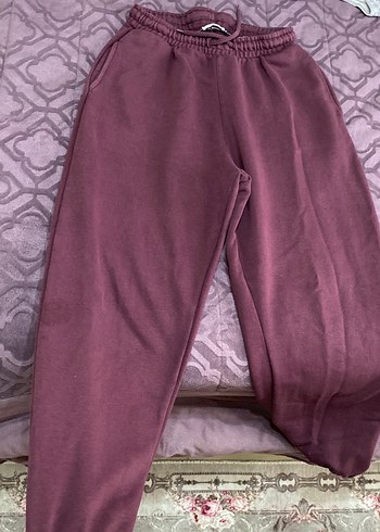 Bordo Kadın Salaş Midi Eşofman Altı - Görsel 3