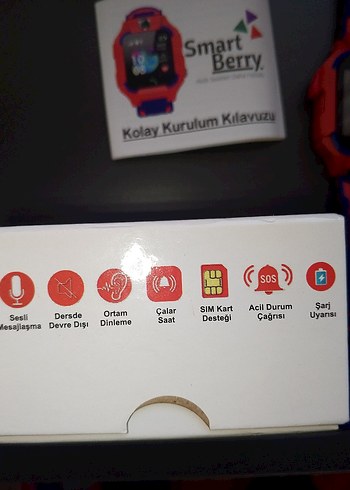 Smart Berry Akıllı Saat Bordo - Görsel 2