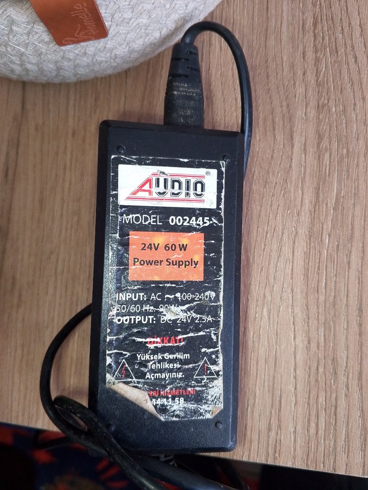 Audio 002445 24V 60W Güç Kaynağı Siyah - Görsel 2