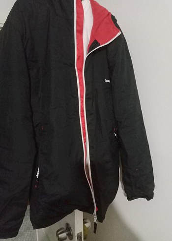 erkek Siyah Fermuarlı yağmurluk - Görsel 2