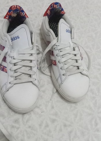 Renkli Detaylı Beyaz Kadın Spor Ayakkabı - Görsel 2