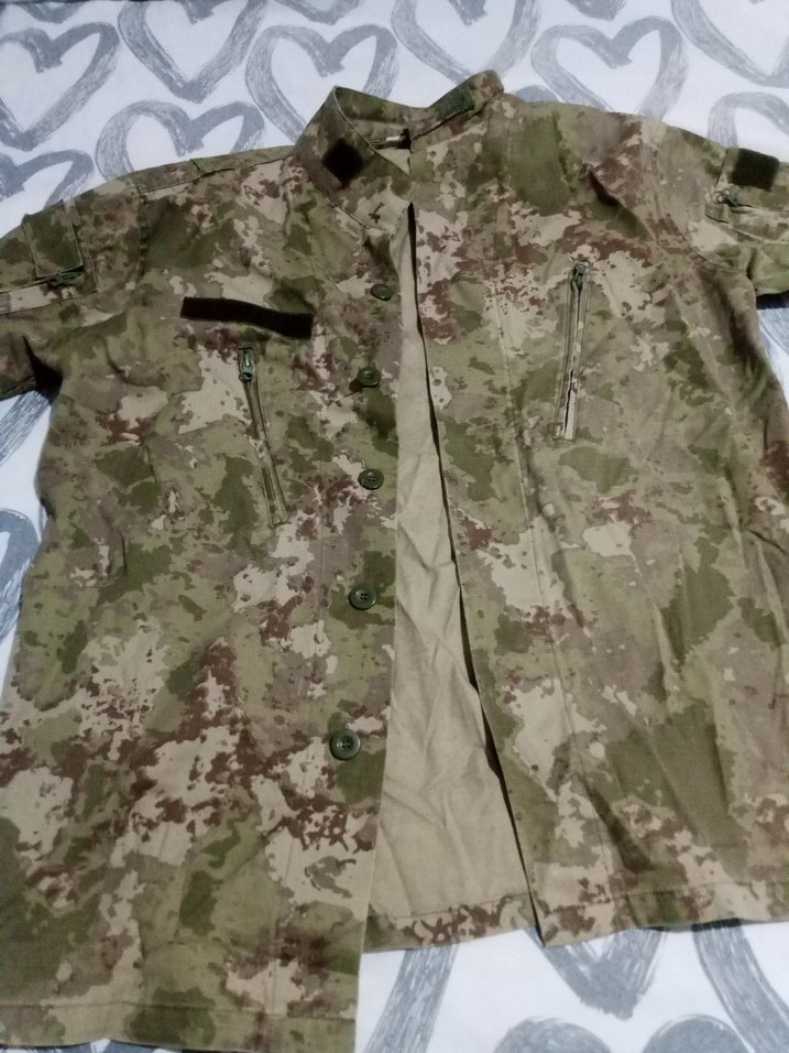 Erkek Kamuflaj Kollu Gömlek - Görsel 2