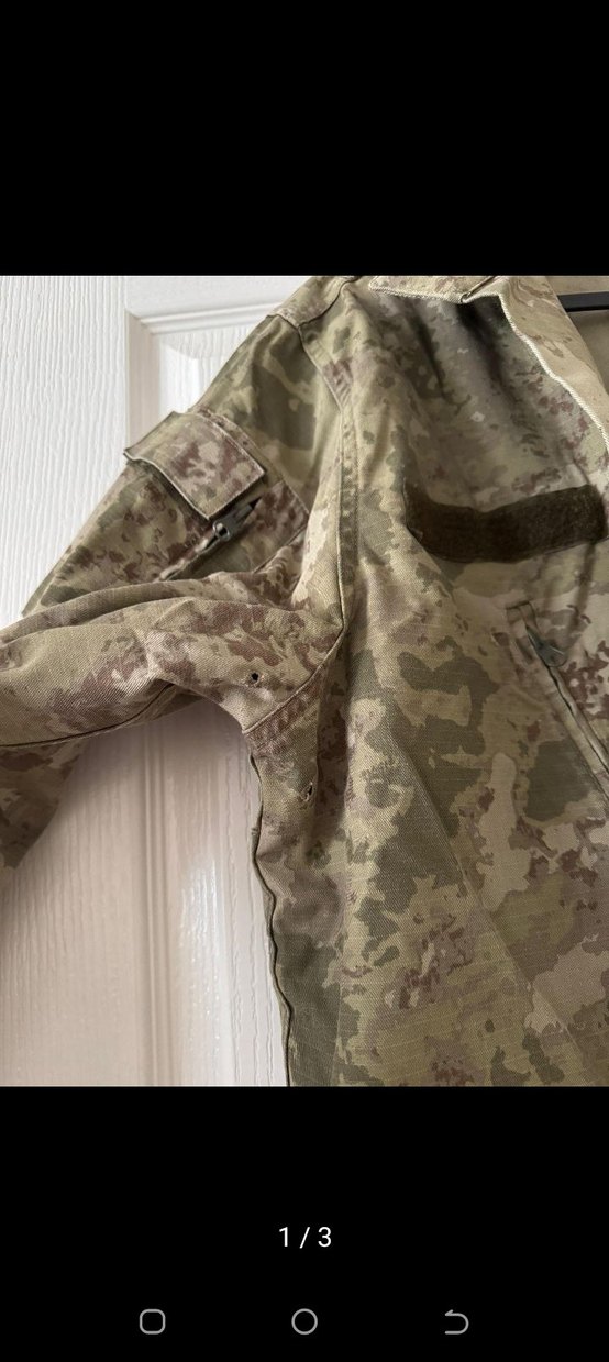 Kamuflaj Desenli Erkek Midi Ceket - Görsel 3