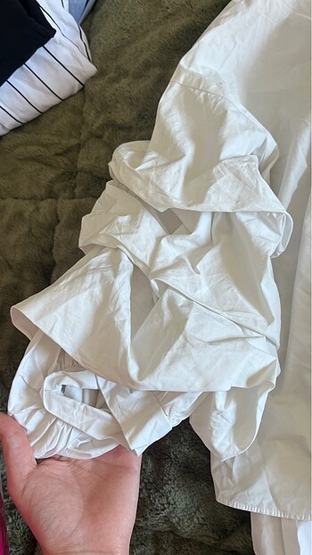 Zara balon kol gömlek - Görsel 2