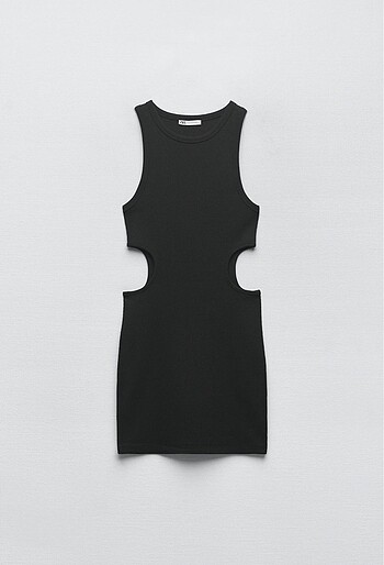 Zara cut out detaylı fitilli elbise - Görsel 3