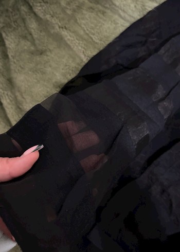 Siyah transparan bluz - Görsel 2