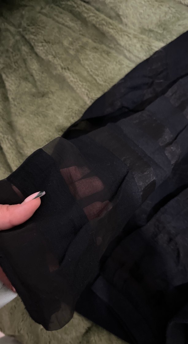 Siyah transparan bluz - Görsel 2