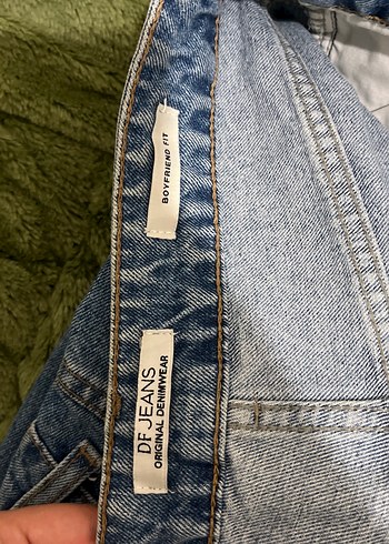 Gri Mavi Kemerli Boyfriend Denim Pantolon - Görsel 3