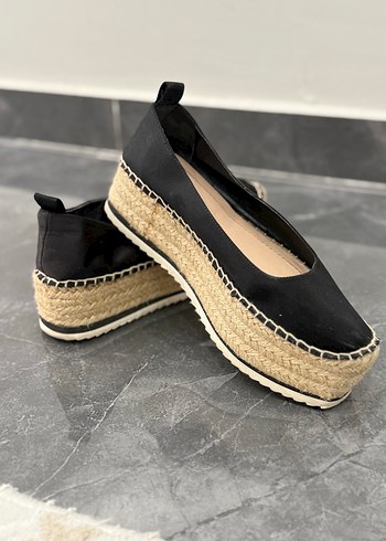 Zara Siyah Dolgu Topuklu Kadın Espadril - Görsel 2