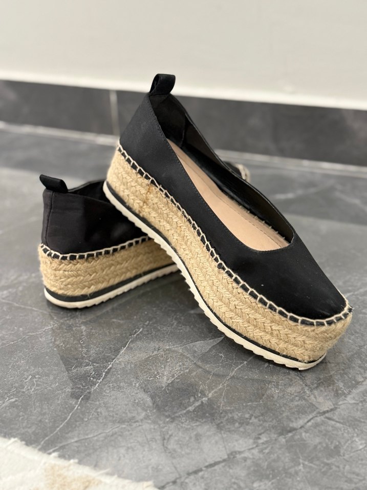 Zara Siyah Dolgu Topuklu Kadın Espadril - Görsel 2