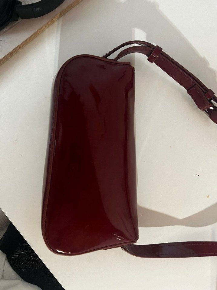 Bordo Deri Kadın Omuz Çantası - Görsel 5