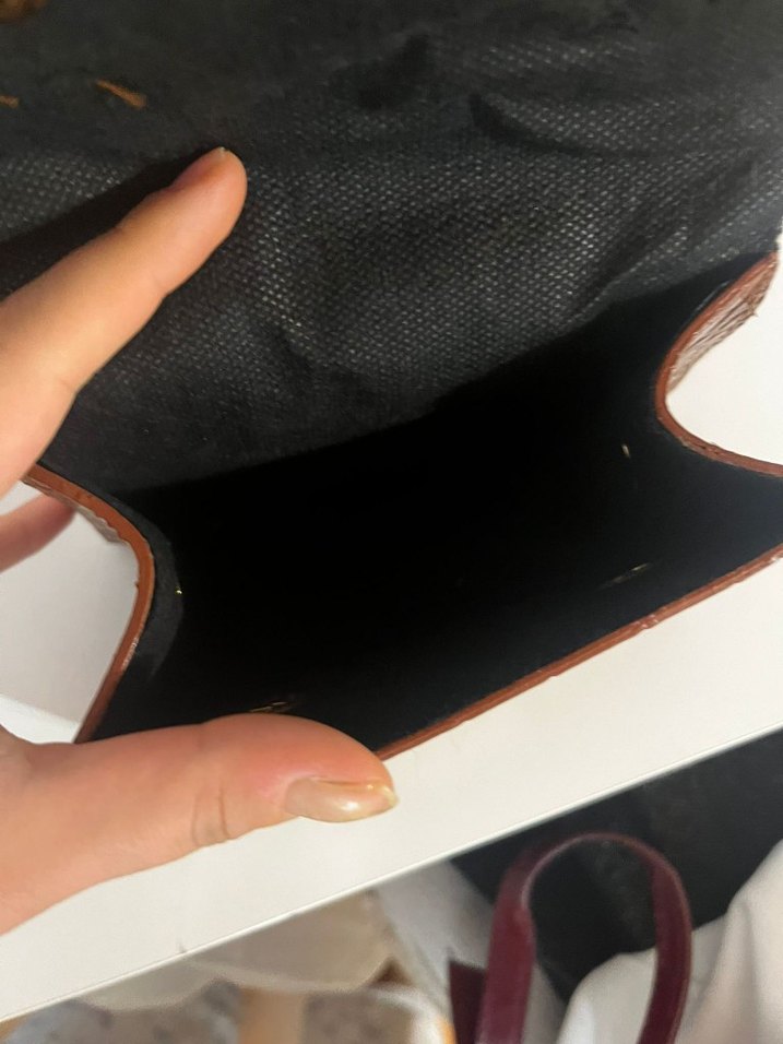 Kahverengi Deri JACQUEMUS Yılan Desenli Çanta - Görsel 2