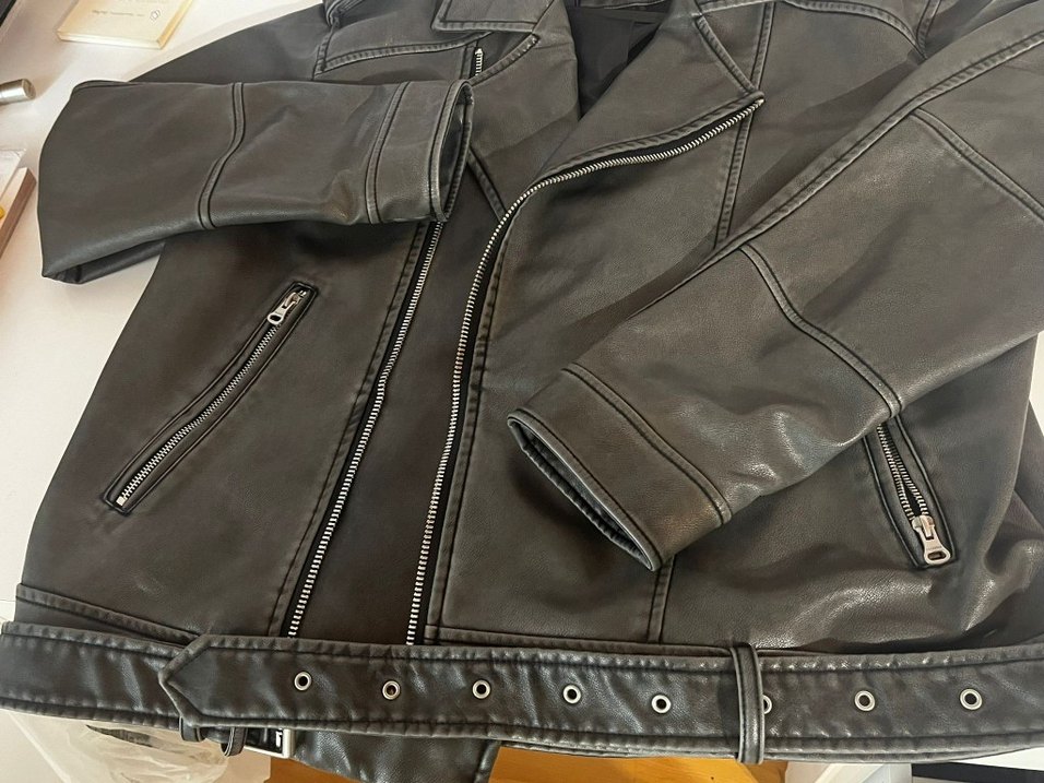 pull and bear unisex deri ceket - Görsel 2