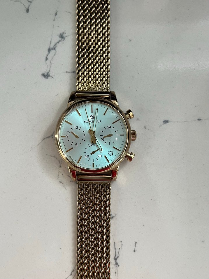 Momentus Marka Klasik Altın Renk Kadın Kol Saati - Görsel 4