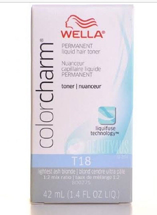 universal Beden beyaz Renk Wella T18 ( white lady) charm toner haircolor
