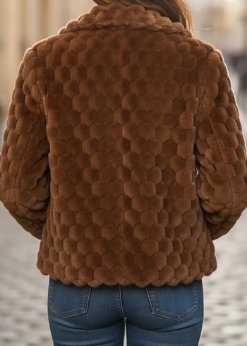 Kahverengi Kadın Peluş Kaban - Görsel 4