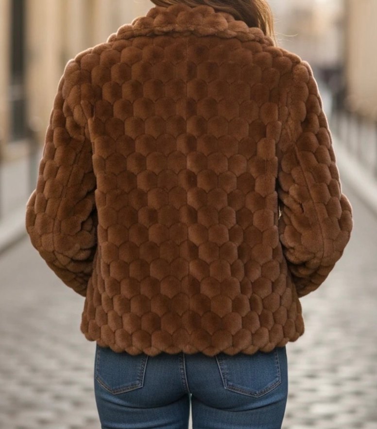 Kahverengi Kadın Peluş Kaban - Görsel 4