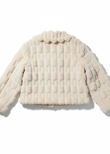 Beyaz Peluş Kadın Ceket - Görsel 2