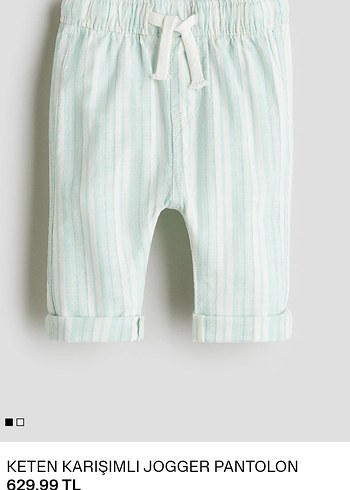 H&M Erkek Bebek Turkuaz Çizgili Jogger Pantolon