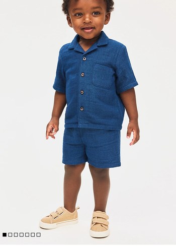 H&M H&M Erkek Bebek Lacivert 2 Parça Şortlu Set