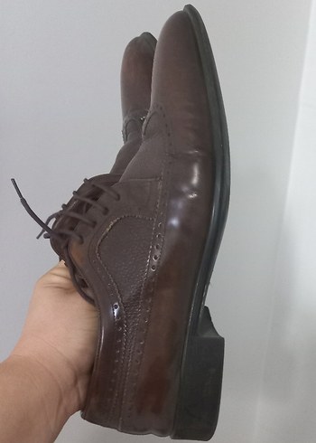 Kemal Tanca Klasik Koyu Kahverengi Deri Erkek Ayakkabı