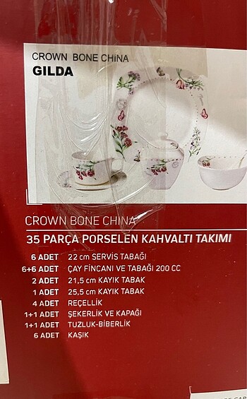 Beden beyaz Renk Pierre cardin kahvaltı takımı