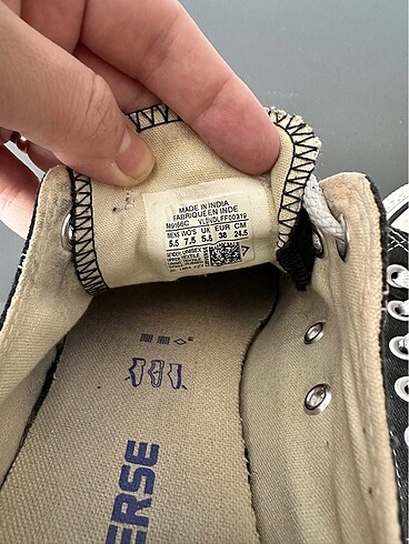 38 Beden siyah Renk Orijinal converse