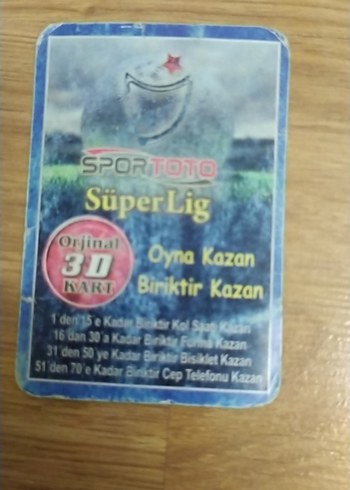 Koleksiyonluk Mehmet Topal Fenerbahçe orijinal retro kartı