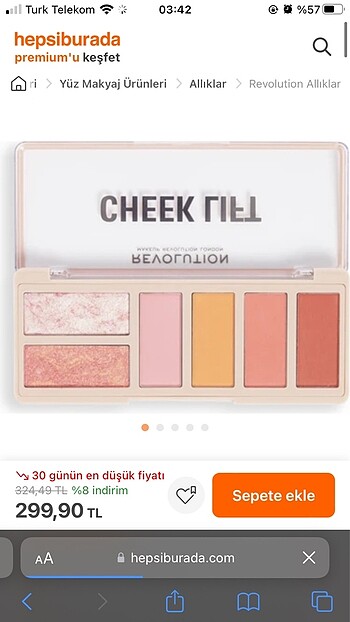Beden Renk revolution cheek lift allık paleti