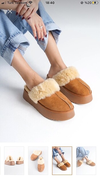 Ugg ugg funkette muadil peluş terlik
