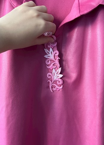 s Beden Parlak Pembe çin bluzu vintage