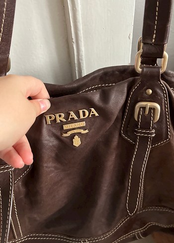Prada Prada Kahverengi Deri vintage Çanta