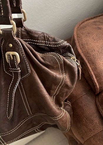Beden kahverengi Renk Prada Kahverengi Deri vintage Çanta